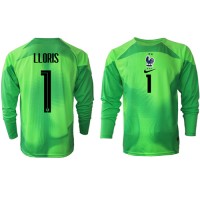 Koszulka piłkarska Francja Hugo Lloris #1 Bramkarska Strój wyjazdowy MŚ 2022 tanio Długi Rękaw